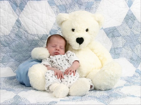Alexander Schumacher with his pal "Brooke the Bear"