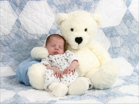 Alexander Schumacher with his pal "Brooke the Bear"